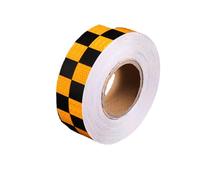 Reflective Tape, 3m X 50mm Reflective Tape Outdoor Waterproof High Vis Fluorescent Tape, PVC Reflective Sticker Self-Adhesive for Vehicles, Helmets, Clothing, Black&Yellow