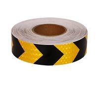 Reflective Tape,Barrier Tape,2 Inch X 164 Feet Waterproof Arrow Outdoor High Visibility Tape,Heavy Duty Reflector Tape for Stairs,Hazard Warning,Parking,Trucks,Auto Signs ( Color ( Color : Yellow/Blac