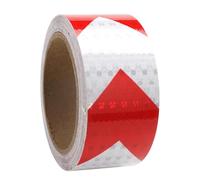 Reflective Tape for Outdoor, 10 m x 5 cm Reflective Tape Outdoor Waterproof, High Vis Reflective Driveway Markers, Self Adhesive Red & White Reflector Strips, Night Safety Stickers for Vehicles