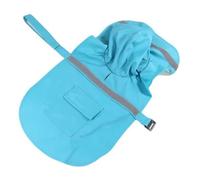Reflective Tape Large Pet Clothes Raincoat Big Dog Rain Coat-Blue||XL