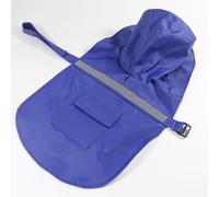 Reflective Tape Large Pet Clothes Raincoat Big Dog Rain Coat-Dark Blue||XL