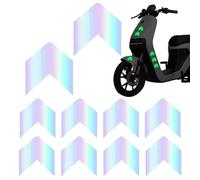 Reflective Tape, Reflective Stickers - Pack of 10 Reflective Colourful Stickers for Wheels, Glow in the Dark Safety Decorative Wheel Rim Strips, Rim Decoration Strips for E