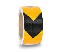 Reflective Tape Safety Warning Stickers High Intensity Reflective Tape Waterproof Self-Adhesive Tape 15M*5cm Night Safety Reflective Strips for Truck Trailer Boat Bike Motorcycle Black & Yellow
