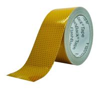 Reflective Tape Self-adhesive Sticker Glass Bead Reflective Sticky Tape (Yellow, 50mm x 10 Metres)