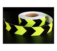 Reflective Tape Waterproof Reflective Arrow Warning Tape, Strong Reflectivity High-Adhesive Bright Color Safety Reminder Tool for Vehicles Cars Trailers Bikes Helmets (50mm x 1m, 5PCS)