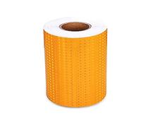 Reflective Tape Yellow Self Adhesive High Visibility Warning Sticker for Vehicles Trucks Outdoor Night Security Marking 20cm x 3 Meters(20cm x 45m)