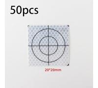 Reflective Targets for Total Station Measurement, 50 Silver Reflectors for Accurate Readings (2X2cm)