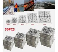 Reflective Targets for Total Station Measurement, 50 Silver Reflectors for Accurate Readings (3X3cm)