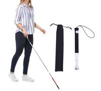 Reflective Telescopic Blind Cane with 2 Tips, Shockproof Guide Cane Portable Walking Stick for the Blind Visually Impaired People Elderly Old Men