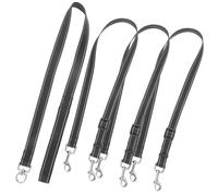 Reflective Three Way Dog Leash for Multiple Dogs, Heavy Duty | Nylon Build, Padded Grip, 360 Degree Swivel Clip, Elastic Shock Absorption for Night Walks