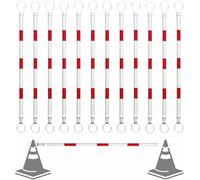 Reflective Traffic Cone Bars - Retractable Safety Posts for Roads, Parking Lots & Work Zones - Expandable Visibility Barriers for Enhanced Safety