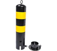 Reflective Traffic Cone Bollard for Parking Lots | Driveway Safety Guard with Bar & High-Visibility Reflective Tape for Enhanced Protection