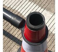 Reflective Traffic Cone Parking Barriers, Traffic Cone Barrier Extension Poles Portable, Flexible Demarcation Poles For Road Work Construction/Road Safety(B-4 pcs)