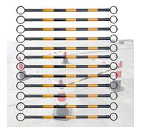 Reflective Traffic Cone Rods - Portable Construction Barriers - 9 Pack (Yellow-Black) -& Lightweight Safety Equipment for Road Work & Event Management
