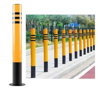 Reflective Traffic Control Bollards - Weather-Resistant Powder-Coated Safe Posts for Road Marking Outdoor Use Enhanced Visibili Ideal for Parking Lots & Streets