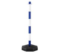 Reflective Traffic Safety Post - Movable Crossing Sign Column, Flexible Road Barrier Marker Control Zones | Portable Warning Column for Construction Sites, Parking, Streets, Vehicle Access Points with