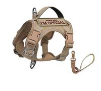 Reflective Vertical Handle Small Medium Dog Training Camping Hunting Harness Leash Set For Shiba Inu Bulldog Chihuahua Pug,KHAKI A