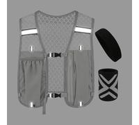 Reflective Vest for Running | Adjustable Sports Gear with Headband and Wristband - Hydration Running Vest - for Men Women Outdoor Trail Training Fitness Walking