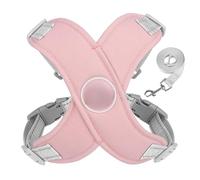 Reflective Vest Harnesses for Dogs Anti Break Free Pet Chest Strap Outdoor Safety Leash with Adjustable Straps (pink, S)