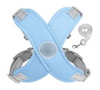 Reflective Vest Harnesses for Dogs Anti Break Free Pet Chest Strap Outdoor Safety Leash with Adjustable Straps (blue, L)