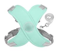 Reflective Vest Harnesses for Dogs Anti Break Free Pet Chest Strap Outdoor Safety Leash with Adjustable Straps (green, S)
