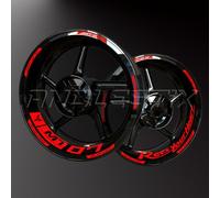 Reflective Vinyl Stickers for Motorcycle Rims, Stickers Kit for Yamaha MT07 MT-07, Complete Motorcycle Rim Strips for 2 Wheels 17 Inch Rims (Reflective Red)