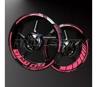 Reflective Vinyl Stickers for Motorcycle Rims, Stickers Kit for Yamaha MT09, Complete Motorcycle Rim Strips for 2 Wheels 17 Inch Rims (Shiny Pink)