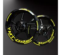 Reflective Vinyl Stickers for Motorcycle Rims, Stickers Kit for Yamaha MT09 SP, Complete Motorcycle Rim Strips for 2 Wheels 17 Inch Rims (Glossy Yellow)