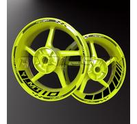 Reflective Vinyl Stickers for Motorcycle Rims, Stickers Kit for Yamaha MT10, Complete Motorcycle Rim Strips for 2 Wheels 17 Inches (Glossy Black)