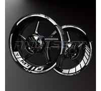 Reflective Vinyl Stickers for Motorcycle Rims, Stickers Kit for Yamaha MT10, Complete Motorcycle Rim Strips for 2 Wheels 17 Inch Rims (Reflective Silver)