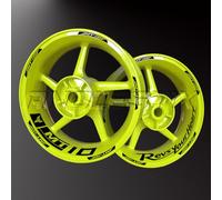 Reflective Vinyl Stickers for Motorcycle Rims, Stickers Kit for Yamaha MT10 MT-10, Complete Motorcycle Rim Strips for 2 Wheels 17 Inch Rims (Glossy Black)