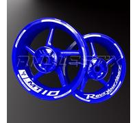 Reflective Vinyl Stickers for Motorcycle Rims, Stickers Kit for Yamaha MT10 MT-10, Complete Motorcycle Rim Strips for 2 Wheels 17 Inch Rims (Glossy White)