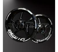 Reflective Vinyl Stickers for Motorcycle Rims, Stickers Kit for Yamaha MT10 MT-10, Complete Motorcycle Rim Strips for 2 Wheels 17 Inch Rims (Reflective Silver)