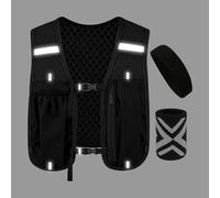 Reflective Walking Vest | Adjustable Sports Gear with Headband and Wristband | Lightweight Running Vest,for Men Women Outdoor Trail Training Fitness Walking