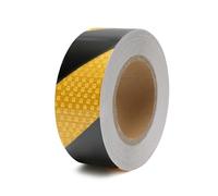 Reflective Warning Tape, 5cm x 82ft Waterproof Reflective Tape Yellow and Black Hazard Tape Self-Adhesive Reflector Stickers for Vehicles, Trailers, Garages, Factories, Machinery
