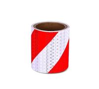 Reflective Warning Tape, PVC Self-Adhesive Reflective Warning Tape 15cm x 3m Multicolor(Red White)