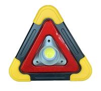 Reflective Warning Triangle Triangular Roadside Warning Light Safety Emergency Breakdown Alarm Lamp Portable Flashing Light on Hand(3 Lamps Battery)