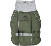 Reflective Waterproof Lightweight Dog Jacket With High Collar Warm Cold-Proof Labradors Shiba Inus Bulldogs Poodles Coat,Army Green,3XL