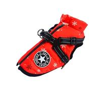 Reflective Waterproof Pet Jacket With Zipper Harness Autumn Winter Fleece Warm Yorkshire Terrier Shiba Inu Bulldog Coat,B,2XL