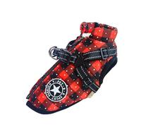 Reflective Waterproof Pet Jacket With Zipper Harness Autumn Winter Fleece Warm Yorkshire Terrier Shiba Inu Bulldog Coat,C,M