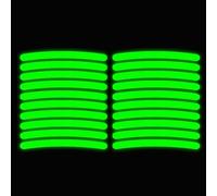 Reflective Welding Warning Sticker: Self Adhesive Wheel Safety Stickers, Reflectors Improves Night Visibility | Glow The Dark Rim Strip, Adhesive Tape Kit, D
