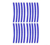 Reflective Wheel Rim Stripes Stickers for Car Truck Tire Modification, Soft Rubber Anti-Collision Safety Decals, 20 Pack(blue)