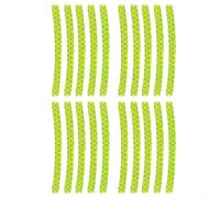 Reflective Wheel Rim Stripes Stickers for Car Truck Tire Modification, Soft Rubber Anti-Collision Safety Decals, 20 Pack(fluorescent yellow)
