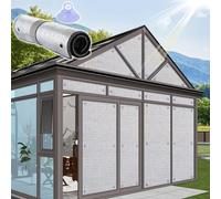 Reflective Window Film 8mm Aluminium Foil Thermal Insulation Blackout Sun Blocker Privacy Anti UV Anti Glare Reusable with Suction Cup Size: 140x170cm (55.1x66.9in)