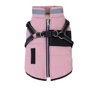 Reflective Winter Dog Clothes With Harness Warm Puppy Jacket Vest For Small Medium Dogs Shih-Tzu French-Bulldog,A,XL