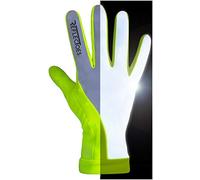 ReflecToes Reflective Running Gloves - Touchscreen - Lightweight Hi Vis Winter Running Gear for Cold Weather Jogging at Night (L)