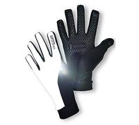 ReflecToes Reflective Winter Running Gloves - Touch Screen Compatible Warm Gloves -Thermal Fleece - Cold Weather Hi Vis Safety for Night Runs (Black L)