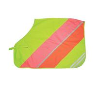 Hy Equestrian Reflector Quarter Mesh Exercise Sheet for Horses Yellow/Pink/Orange - Full