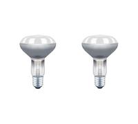 Reflector Spotlight Bulbs, R80, 240V, 100W, E27 Edison Screw, Pack of 2