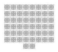 Reflector Target Sticker Self Adhesive Reflective Tape High Visibility Durable Prism Measurement Tool for Engineering Construction Surveying 50Pcs Resin Material (5 * 5cm)